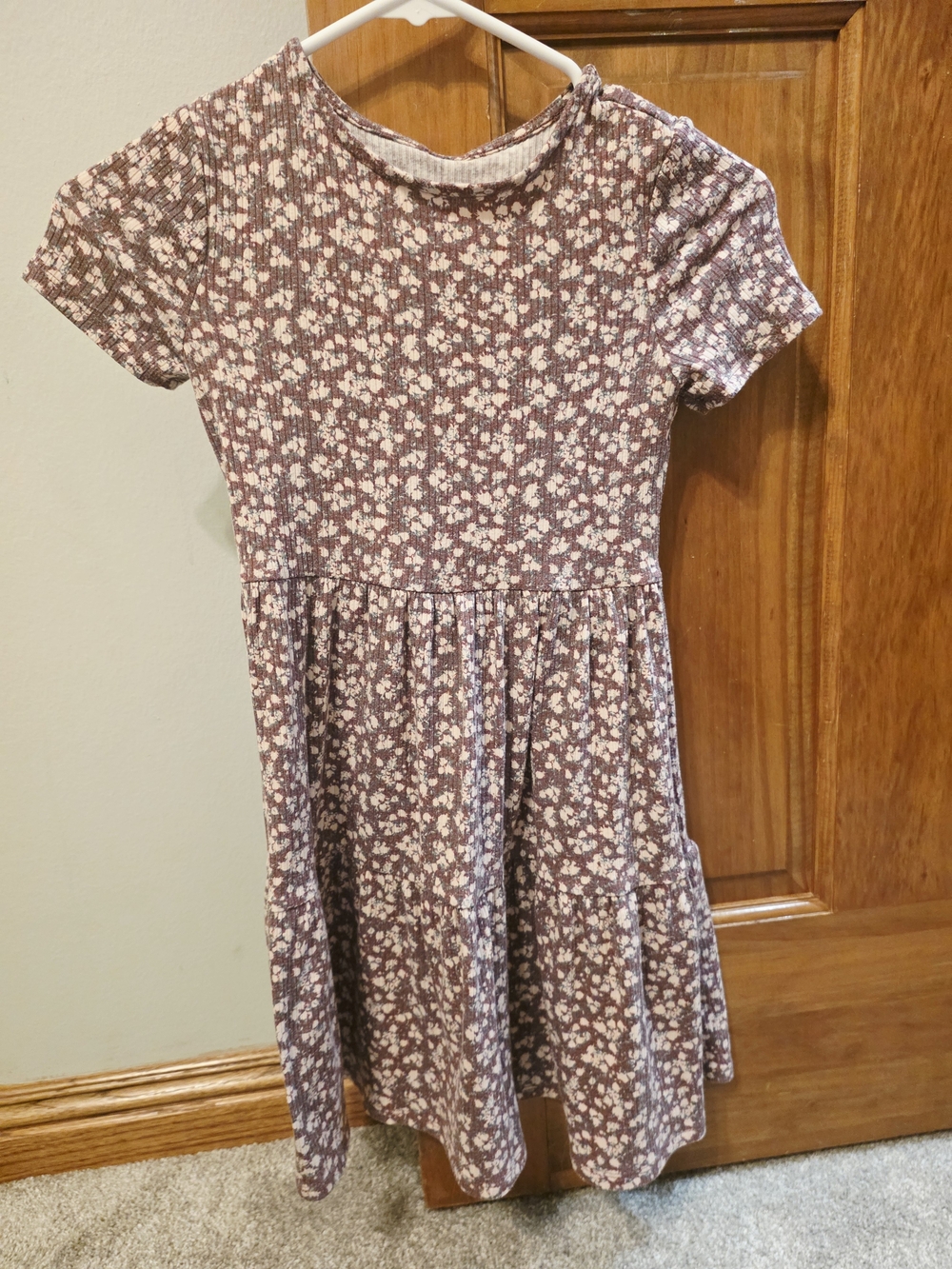 Target Girls' Mauve Floral Short Sleeve Dress